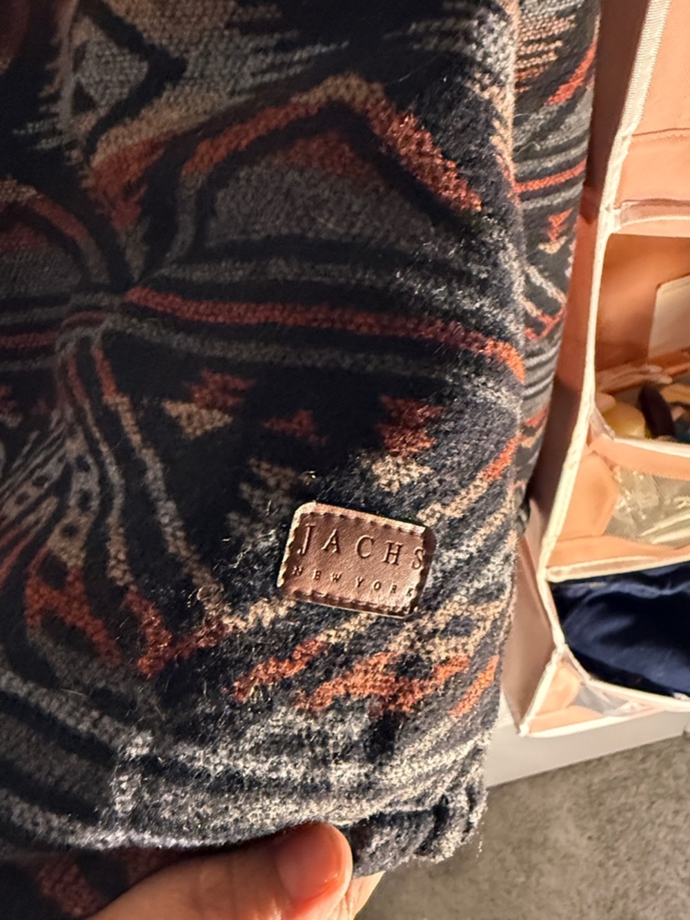 Universal Thread Black and Rust Patterned Lightweight Shirt Jacket - Picture 5 of 8